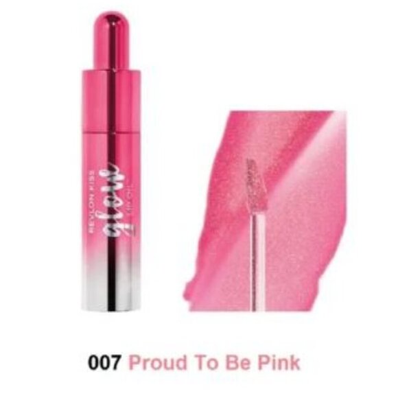 Revlon Kiss Glow Lip Oil -Sealed Proud To Be Pink - Picture 1 of 6